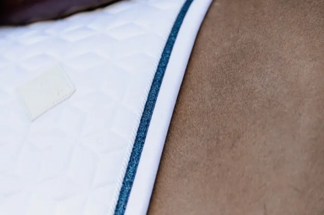 Tapis de selle Glitter Rope Blanc/Marine- Kentucky