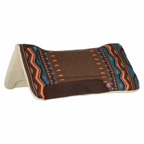 Tapis de selle western avec empiècements en cuir
