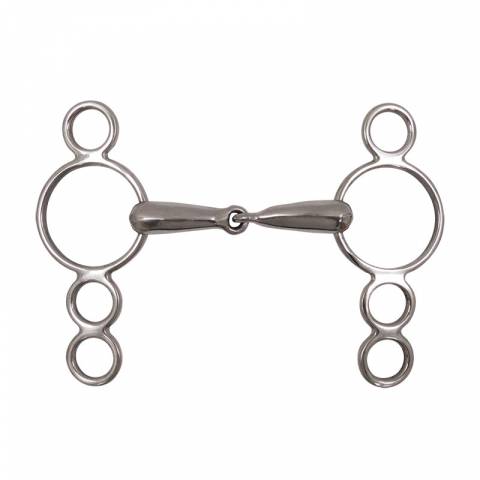 Mors 4 anneaux brisé creux inox