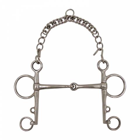 Mors pelham brisé inox - double brisure