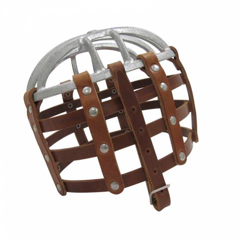 Muselière avec grille inox - Racing-Tack - Pour chevaux fourbus