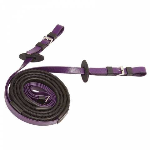R&ecirc;nes trot mont&eacute; - Zilco - 16 mm avec grips noirs