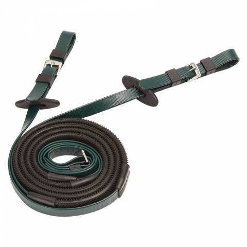 R&ecirc;nes trot mont&eacute; - Zilco - 16 mm avec grips noirs