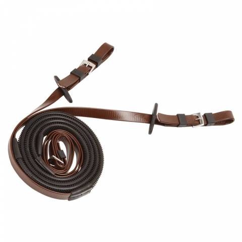 R&ecirc;nes trot mont&eacute; - Zilco - 16 mm avec grips noirs