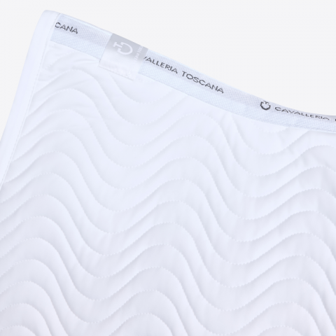 Tapis de selle Double Orbit Wave Quilted Blanc - CAVALLERIA TOSCANA