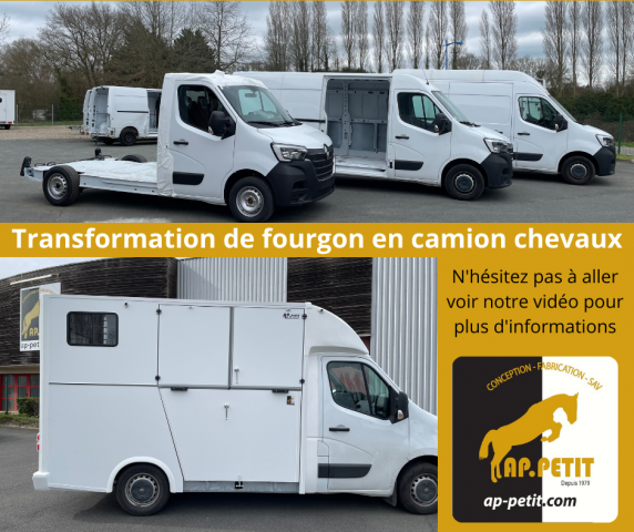 Transformation de fourgon en camion chevaux 856700 Acheter ce camion Equirodi France