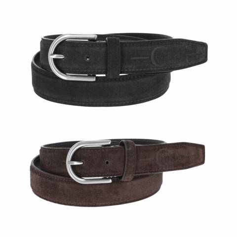 Ceinture en cuir vériatble avec aspect velours - Covalliero