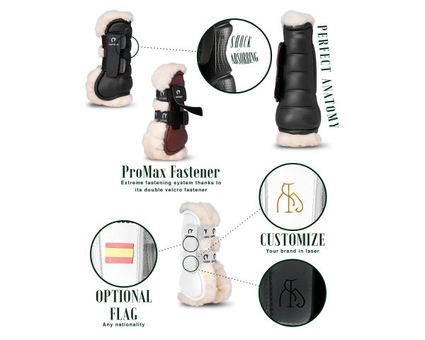 Guêtres antérieurs Gatusos Deluxe mouton synthétique