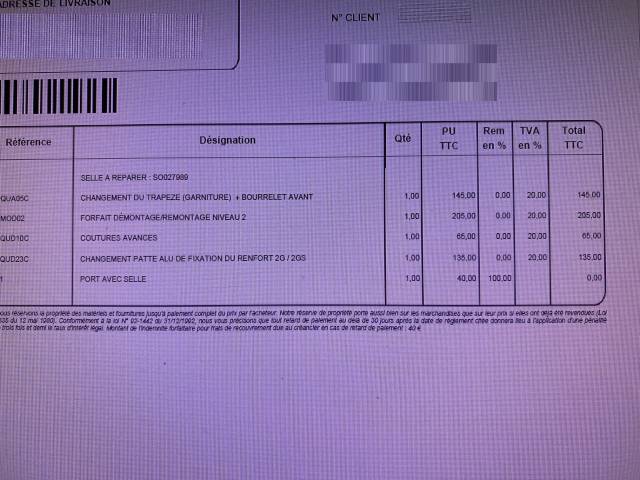 Selle CWD 18' 2GS en parfait état