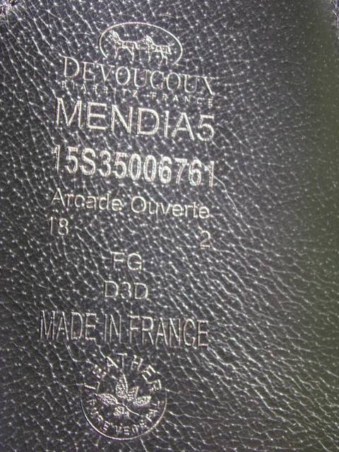 Selle Dressage Devoucoux Mendia 18'