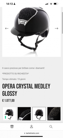 Casque LAS vernis Swarovski black & gold 