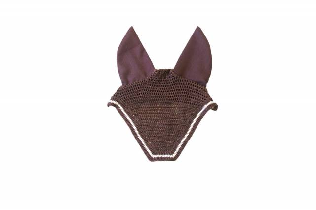 Bonnet crochet carr&eacute; - HFI - oreilles &eacute;lastiques