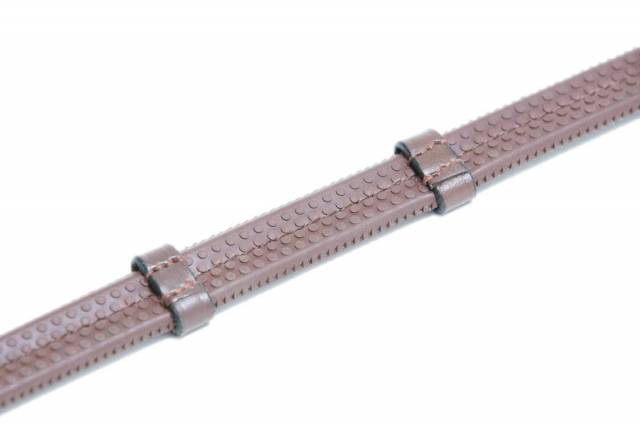 R&ecirc;nes en caoutchouc souple avec boucles en cuir - hfi - anti-d&eacute;rapantes