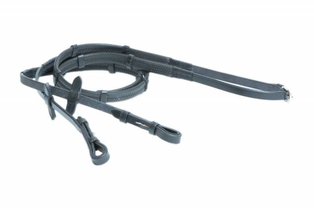 R&ecirc;nes en caoutchouc souple avec boucles en cuir - hfi - anti-d&eacute;rapantes