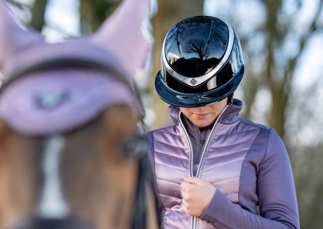 Casque Halo Luxe Visière Large Brillant Charles Owen