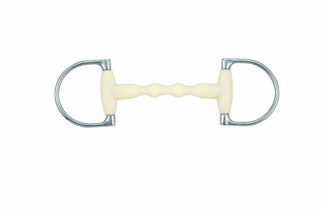 Mors droit flexible mullen - Happy Mouth - acier inoxydable et résine