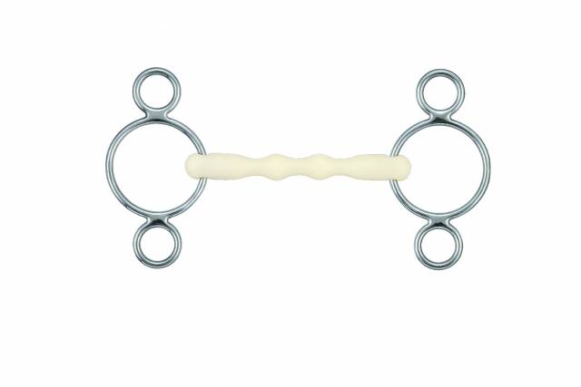 Mors droit 3 anneaux mullen - Happy Mouth - acier inoxydable