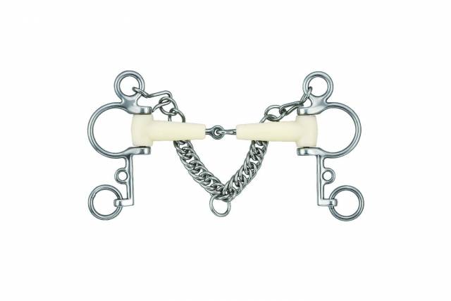 Mors pelham simple brisure - Happy Mouth - acier inoxydable