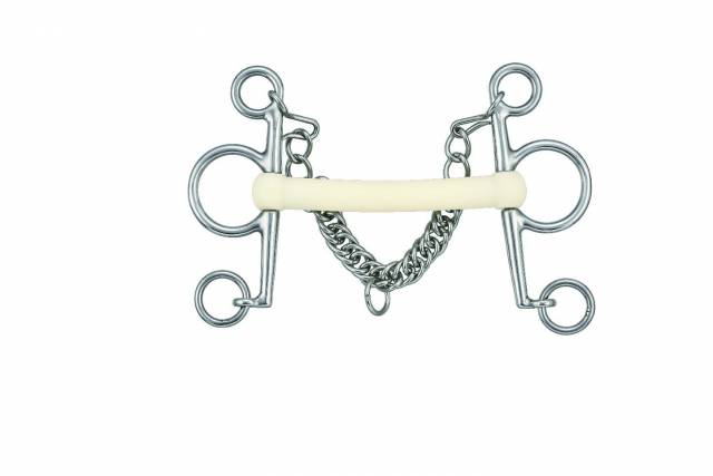 Mors pelham long cheeks droit plain - Happy Mouth