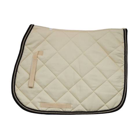 Tapis de selle chabraque beige - HFI - coton avec doublure nid d'abeilles