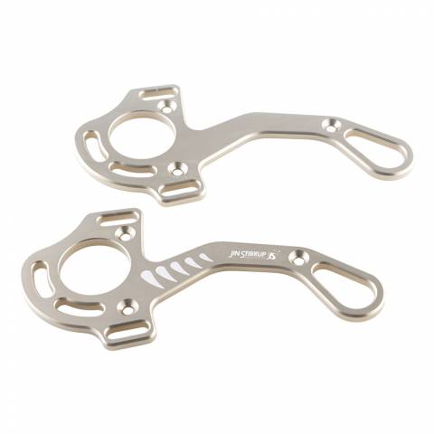 Branches de hackamore courtes en aluminium Jin Stirrup