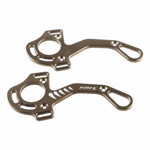 Branches de hackamore courtes en aluminium Jin Stirrup