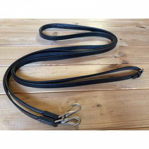 Rênes allemandes cuir plat - Jump'in