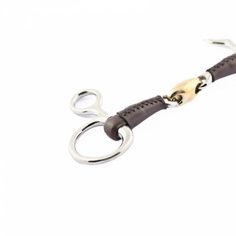 Mors Baucher double brisure recouvert de cuir - Jump in