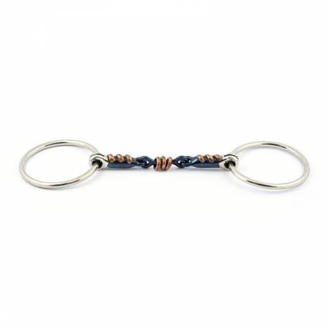 Mors Blue Steel double brisure et incrustation cuivre