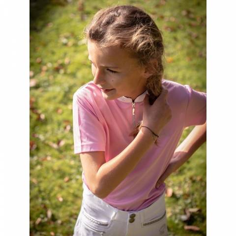 Polo de concours blanc manches courtes - Charlie