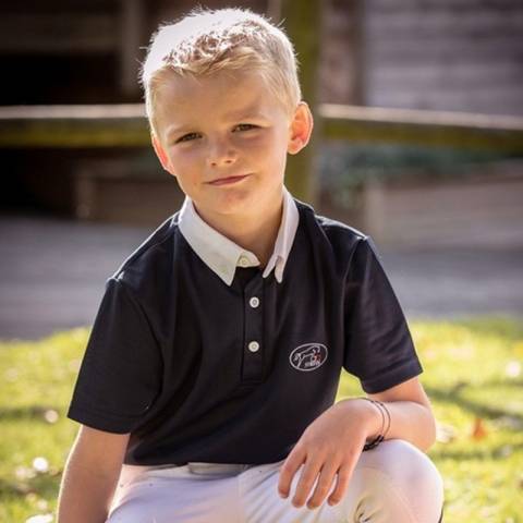 Polo de concours blanc manches courtes - Gaston - Jump'in