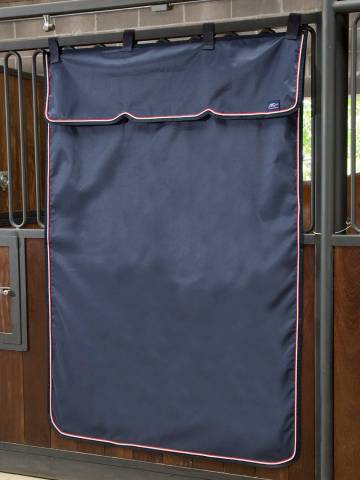 Tenture de box personnalisée - Asup - PVC marine et gris clair