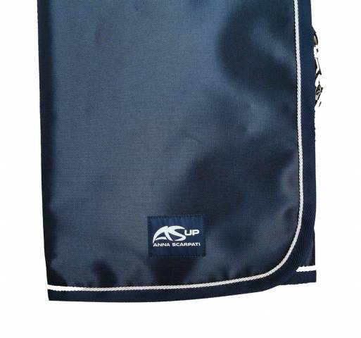 Tenture de box personnalis&eacute;e - Asup - PVC marine et gris clair