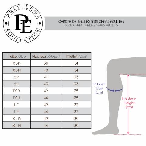 Mini chaps Maestro - cuir lisse rigide