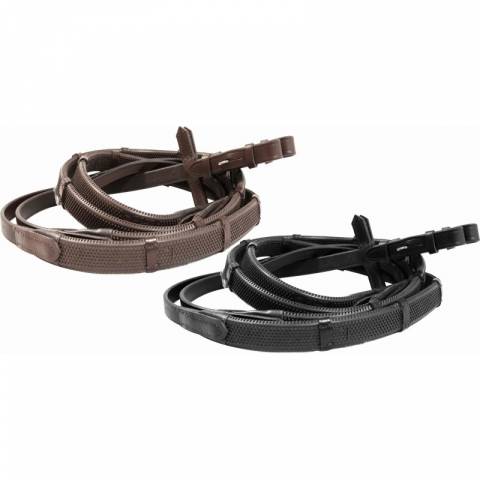 Rênes caoutchouc avec arrêtoirs - TdeT - picots antidérapants