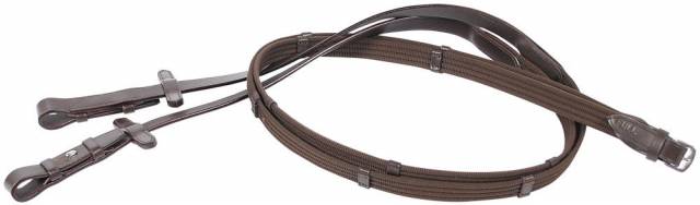 Rênes tissu avec arrêtoirs en cuir - Harry's horse