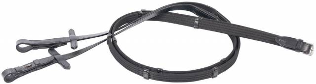 Rênes tissu avec arrêtoirs en cuir - Harry's horse