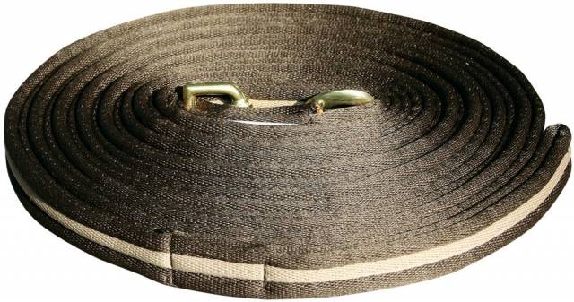 Longe de travail 8m - Harry's Horse - Souple avec mousqueton dor&eacute;