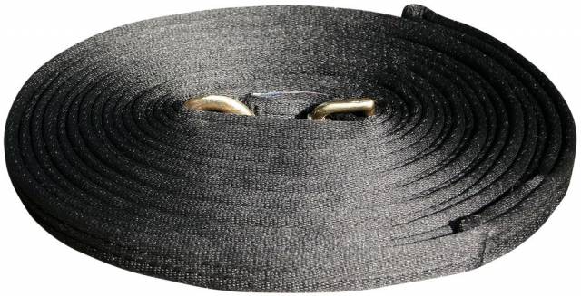 Longe de travail 8m - Harry's Horse - Souple avec mousqueton dor&eacute;