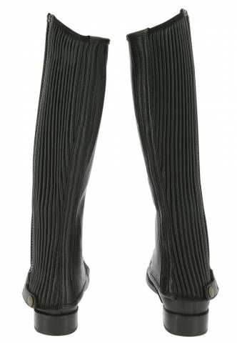 Mini chaps en cuir galbées - equithème - cuir de vachette