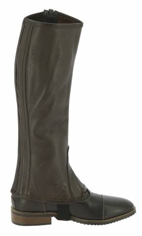 Mini chaps en cuir galbées - equithème - cuir de vachette