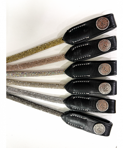 Frontal sparkle Flag's&cup - flags and cup - cuir avec strass