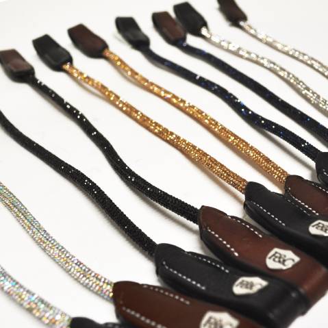 Frontal sparkle Flag's&cup - flags and cup - cuir avec strass