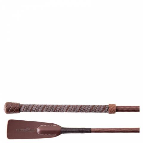 Cravache de saut ida antidérapante - br - poignée en cuir