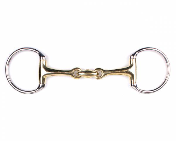Mors olive double brisure maillechort - QHP - confort optimal