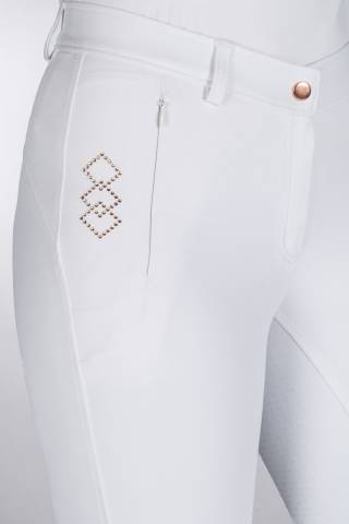 Pantalon Alexis blanc rosegold Hkm