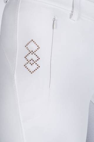 Pantalon Alexis blanc rosegold Hkm