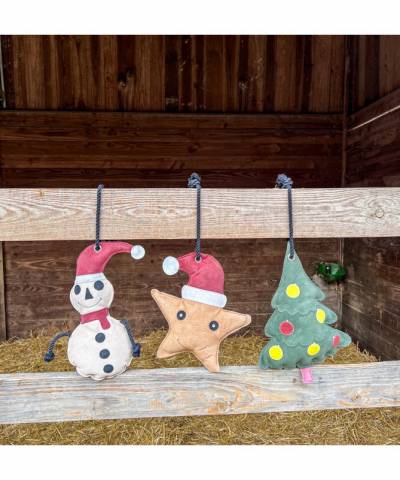 Jouet en cuir pour chevaux de noel - Privilège equitation