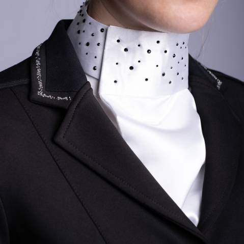 Cravate Lavallière satinée avec cristaux - Harrys horse