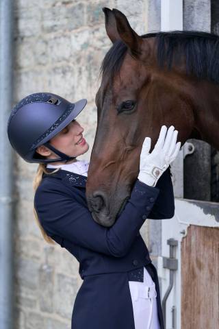 Casque miss shadowmatt 2.0 personnalise crystal leaf Samshield